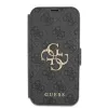 iPhone 13 Pro Guess GUBKP13L4GMGGR PU 4G Metal Logo fliptok szürke - 1. kép