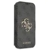 iPhone 13 Pro Guess GUBKP13L4GMGGR PU 4G Metal Logo fliptok szürke - 2. kép