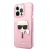 iPhone 13 Pro Max Karl Lagerfeld Glitter Karl Head tok pink (KLHCP13XKHTUGLP) - 4. kép