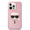 iPhone 13 Pro Max Karl Lagerfeld Glitter Karl Head tok pink (KLHCP13XKHTUGLP) - 2. kép