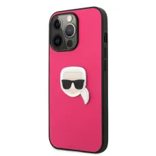 iPhone 13 Pro Max Karl Lagerfeld KLHCP13XPKMP Ikonik Karl Head PU tok pink