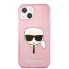 iPhone 13 mini Karl Lagerfeld Glitter Karl Head tok pink (KLHCP13SKHTUGLP) - 3. kép