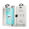 iPhone 13 mini Karl Lagerfeld KLHCP13SCHTRB TPU Choupette Head tok Fluo Blue - 0. kép