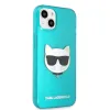 iPhone 13 mini Karl Lagerfeld KLHCP13SCHTRB TPU Choupette Head tok Fluo Blue - 2. kép