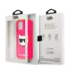 iPhone 13 mini Karl Lagerfeld KLHCP13SCHTRP TPU Choupette Head tok Fluo Pink - 2. kép