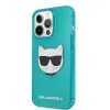 iPhone 13 Pro Karl Lagerfeld KLHCP13LCHTRB TPU Choupette Head tok Fluo Blue - 4. kép