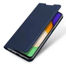 Samsung Galaxy A03S Dux Ducis Skin Leather bőr fliptok tengerészkék