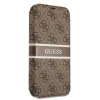 iPhone 13 Guess PU 4G Printed Stripe fliptok barna (GUBKP13M4GDBR) - 1. kép