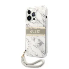 iPhone 13 Pro Max Guess TPU Marble Stripe tok szürke (GUHCP13XKMABGR)