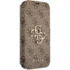 iPhone 13 Pro Max Guess PU 4G Metal Logo fliptok barna (GUBKP13X4GMGBR) - 1. kép