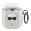 AirPods 1/2 Karl Lagerfeld Glitter Karl`s Head tok ezüst (KLA2UKHGS) - 0. kép