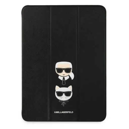 iPad Pro 12.9'' 2021 Karl Lagerfeld Saffiano Karl és Choupette Heads tok fekete (KLFC12OKCK)