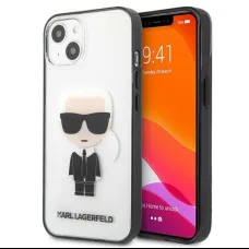 iPhone 13 Mini Karl Lagerfeld Ikonik Karl tok átlátszó fekete kerettel (KLHCP13SHIKCK)