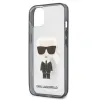 iPhone 13 Mini Karl Lagerfeld Ikonik Karl tok átlátszó fekete kerettel (KLHCP13SHIKCK) - 3. kép