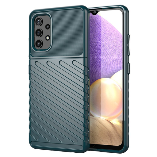 Samsung Galaxy A32 5G Thunder fokozott védelmet biztosító flexibilis TPU tok zöld Samsung Galaxy A32 5G Thunder fokozott védelmet biztosító flexibilis TPU tok zöld
