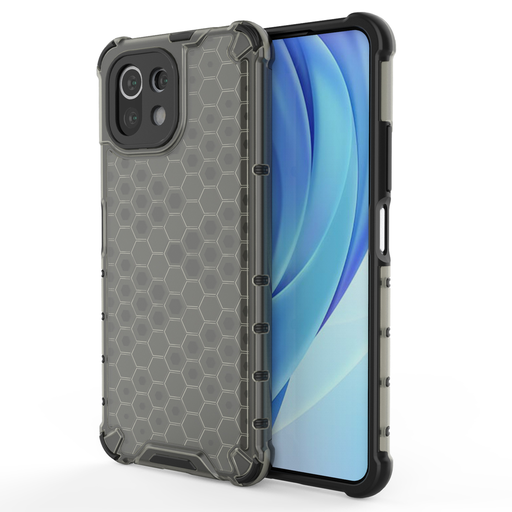 Xiaomi Mi 11 Lite 5G Honeycomb armor TPU tok fekete Xiaomi Mi 11 Lite 5G Honeycomb armor TPU tok fekete