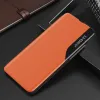 Samsung Galaxy A22 4G Eco Leather View Case intelligens fliptok narancssárga - 0. kép