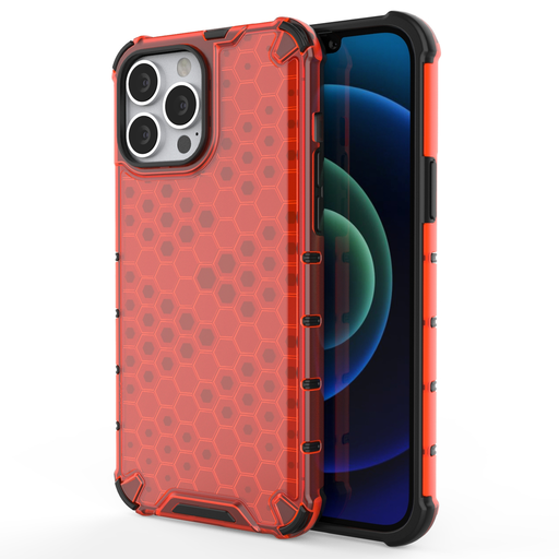 iPhone 13 Pro Max Honeycomb armor TPU tok piros iPhone 13 Pro Max Honeycomb armor TPU tok piros