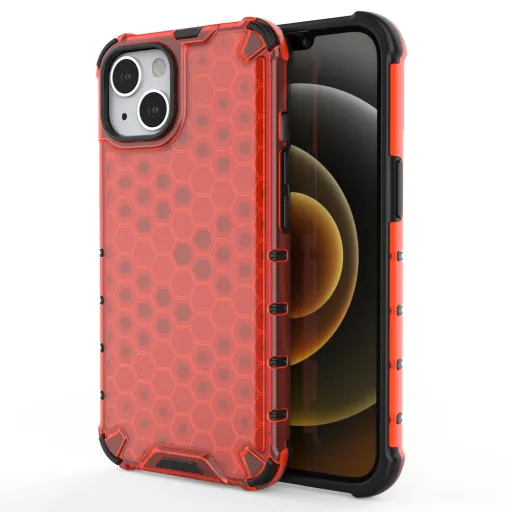 iPhone 13 mini Honeycomb armor TPU tok piros