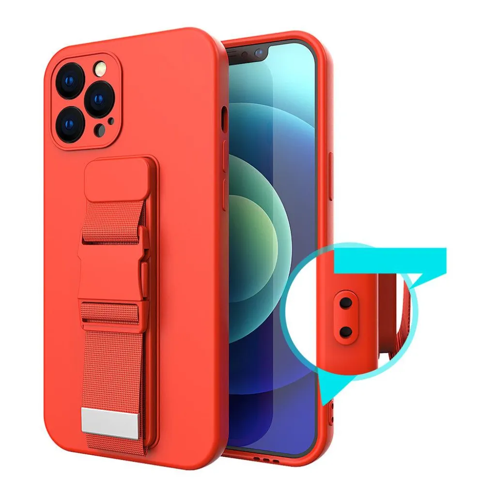 Xiaomi Redmi 9 Rope TPU gél tok pánttal fekete - 7