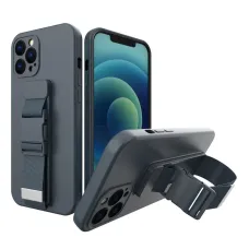 Xiaomi Redmi 9 Rope TPU gél tok pánttal sötétkék