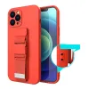 Xiaomi Redmi 9A Rope TPU gél tok pánttal piros - 1. kép