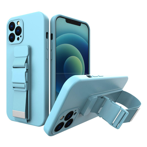 Samsung A52s 5G / A52 5G / A52 4G Rope TPU gél tok pánttal kék Samsung A52s 5G / A52 5G / A52 4G Rope TPU gél tok pánttal kék