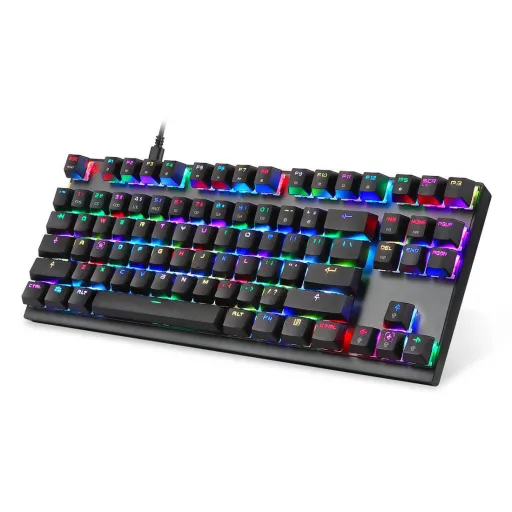 Motospeed CK82 mechanikus gamer billentyűzet RGB világítással, angol (piros switch)