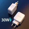  Dux Ducis Fali töltő USB Type C PD 30W 1C C100 fehér - 1. kép