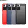 Xiaomi Redmi Note 11 Pro Carbon szénszál mintájú TPU tok fekete Alphajack - 2. kép