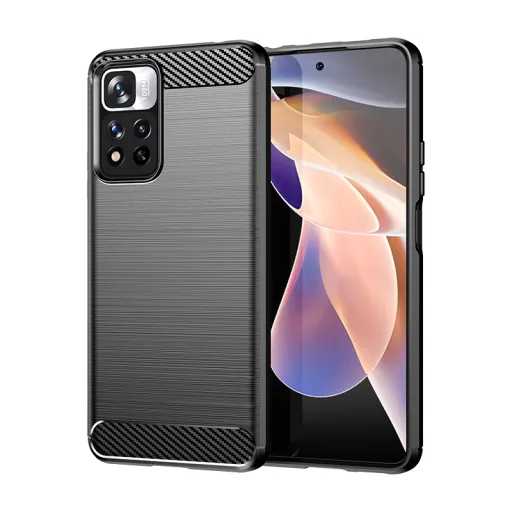 Xiaomi Redmi Note 11 Pro Carbon szénszál mintájú TPU tok fekete Alphajack Xiaomi Redmi Note 11 Pro Carbon szénszál mintájú TPU tok fekete Alphajack