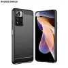 Xiaomi Redmi Note 11 Pro Carbon szénszál mintájú TPU tok szürke Alphajack - 2. kép