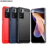 Xiaomi Redmi Note 11 Pro Carbon szénszál mintájú TPU tok kék Alphajack - 4. kép