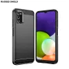 Samsung Galaxy A03s Carbon szénszál mintájú TPU tok fekete Alphajack - 2. kép