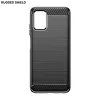 Samsung Galaxy A03s Carbon szénszál mintájú TPU tok kék Alphajack - 0. kép