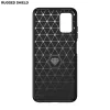 Samsung Galaxy A03s Carbon szénszál mintájú TPU tok kék Alphajack - 2. kép