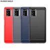 Samsung Galaxy A03s Carbon szénszál mintájú TPU tok kék Alphajack - 4. kép