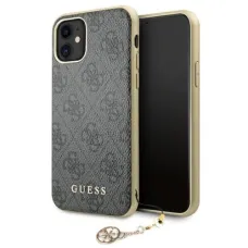 iPhone 11 GUESS GUHCN61GF4GGR 4G Charms tok szürke