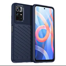 Xiaomi Redmi Note 11 Pro+ 5G fokozott védelmet biztosító flexibilis TPU tok kék Alphajack