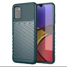 Samsung Galaxy A03s fokozott védelmet biztosító flexibilis TPU tok zöld Alphajack