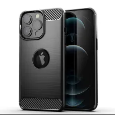 iPhone 13 Carbon szénszál mintájú TPU tok fekete