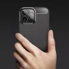 iPhone 13 Carbon szénszál mintájú TPU tok fekete - 4. kép