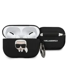 Airpods Pro 1/2 Karl Lagerfeld Ikonik szilikon tok fekete (KLACAPSILGLBK)