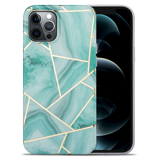 iPhone 13 Pro TPU szilikon tok márvány mintával kékeszöld Alphajack iPhone 13 Pro TPU szilikon tok márvány mintával kékeszöld Alphajack