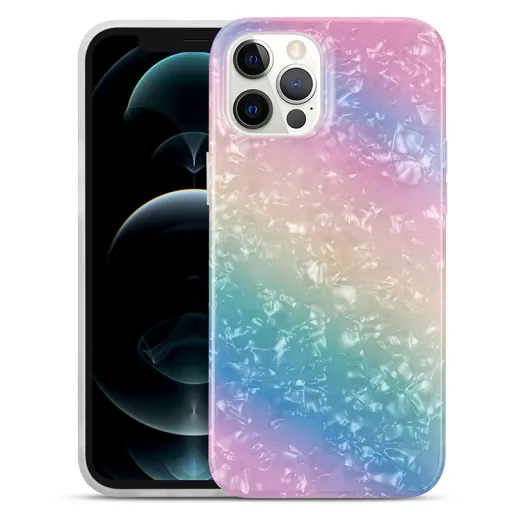 iPhone 13 Pro Max TPU tok színes mintával Alphajack (P1) szivárvány