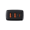 Baseus Compact fali töltő adapter 2xUSB + Type C PD 3.0 QC 3.0 30W 3A fekete - 1. kép