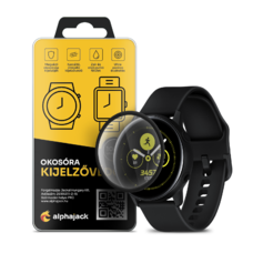 Samsung Galaxy Watch 4 (44mm) kijelzővédő fólia fekete kerettel Alphajack