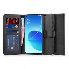 Oppo Reno 6 5G Tech-Protect Wallet flipové puzdro čierne Oppo Reno 6 5G Tech-Protect Wallet flipové puzdro čierne