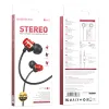 Borofone Prosperity BM62 fülhallgató mikrofonnal piros jack 3.5mm - 0. kép