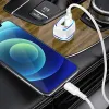 Kaku Shengyu Autós szivargyújtós töltő 2x USB 2.8A + USB Type-C kábel fekete - 0. kép